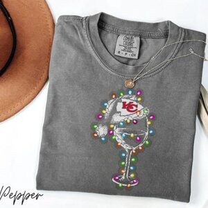Christmas Glasses Kansas City Chiefs Shirt Pepper